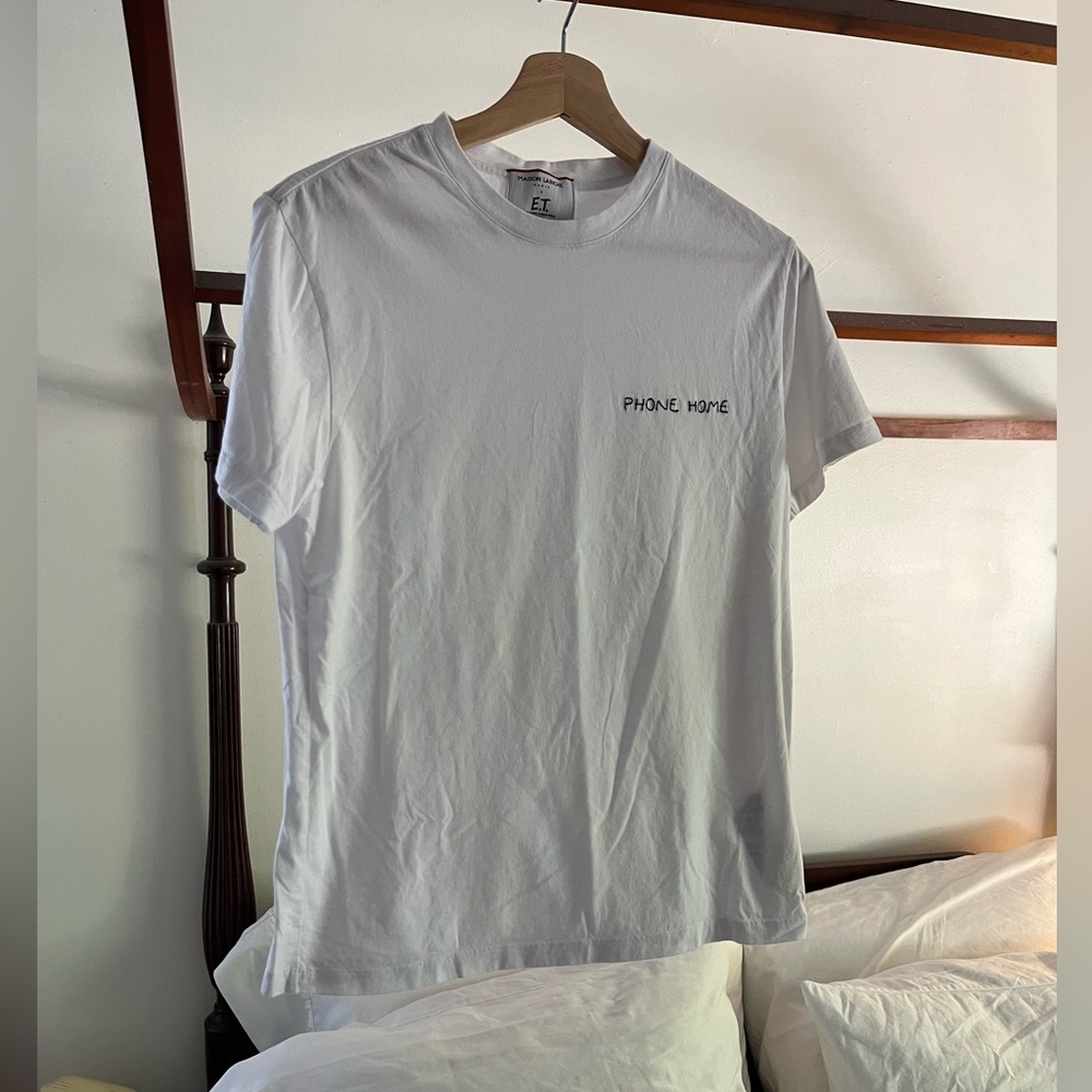 Maison Labiche E.T. "Phone Home" White Cotton T-Shirt